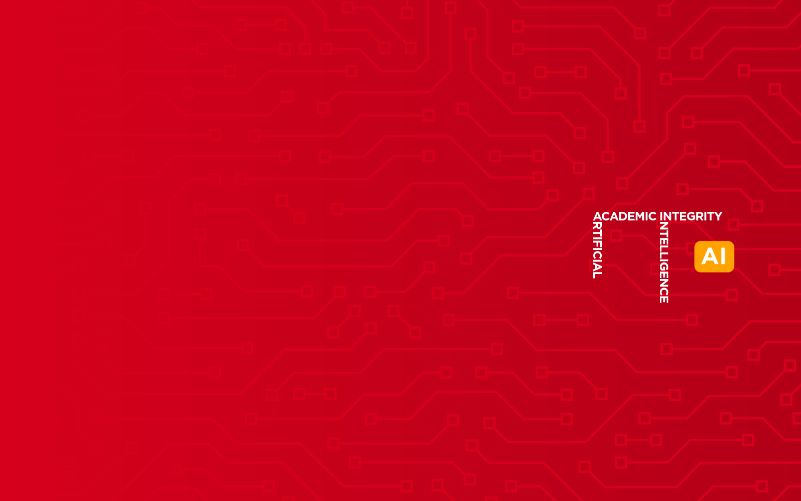 A graphic of circuits representing Acadenic Integrity Artificial Intelligence